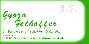 gyozo felhoffer business card